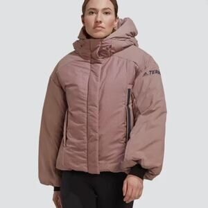 $350 Adidas Terrex MYSHELTER COLD Winter Puffer Coat XL Pink / Purple Insulated